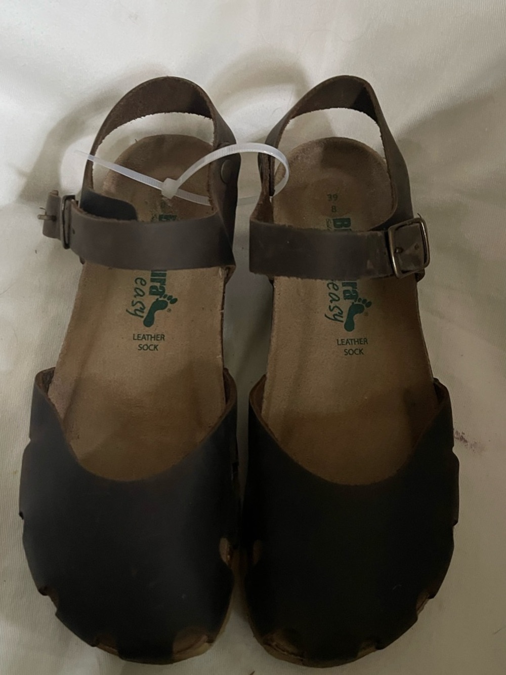 BIONATURA dark brown cork sandals/ shoes like new 39/8